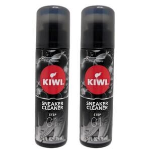 Kiwi Sneaker Clean Up Step 01 Cleaner 2.5oz 2 Pack - Scrub Tip Cleans Shoes Fast
